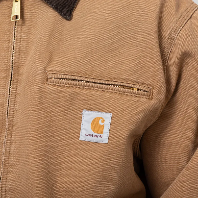 Carhartt WIP OG Detroit Jacket Hamilton Brown Tobacco Aged Canvas-6