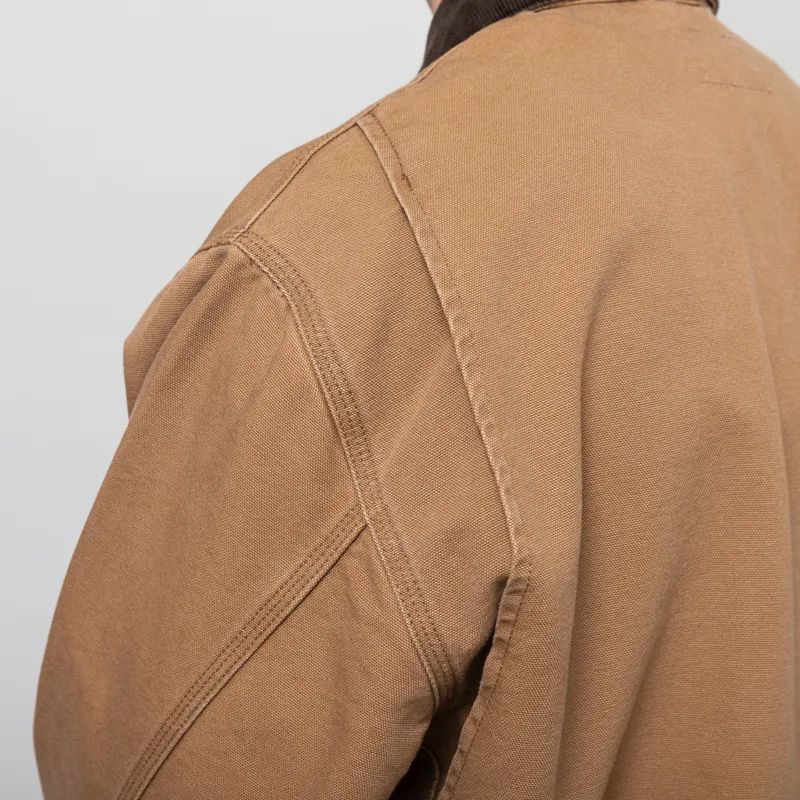 Carhartt WIP OG Detroit Jacket Hamilton Brown Tobacco Aged Canvas-10