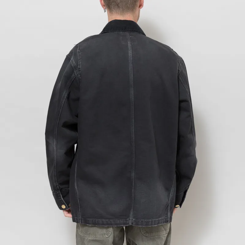 Carhartt WIP OG Chore Coat Black Destroy Wash-2