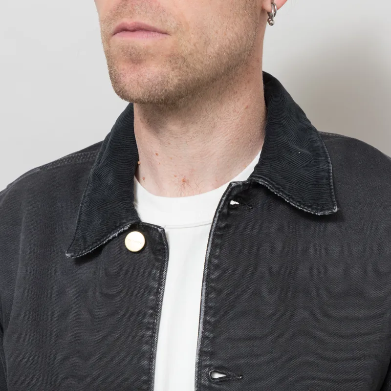 Carhartt WIP OG Chore Coat Black Destroy Wash-3