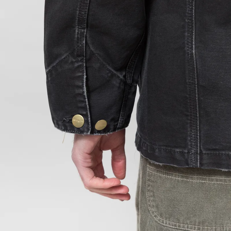 Carhartt WIP OG Chore Coat Black Destroy Wash-10