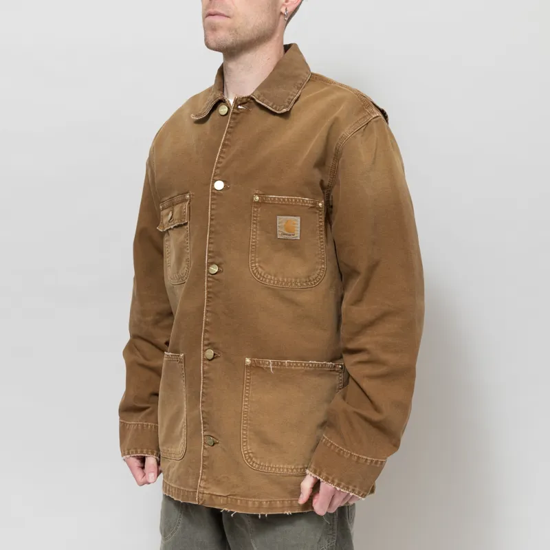 Carhartt WIP OG Chore Coat Hamilton Brown Destroy Wash-1