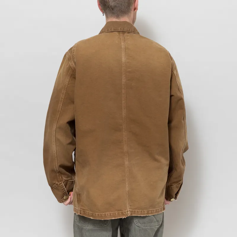Carhartt WIP OG Chore Coat Hamilton Brown Destroy Wash-2