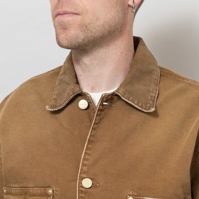 Carhartt WIP OG Chore Coat Hamilton Brown Destroy Wash-3