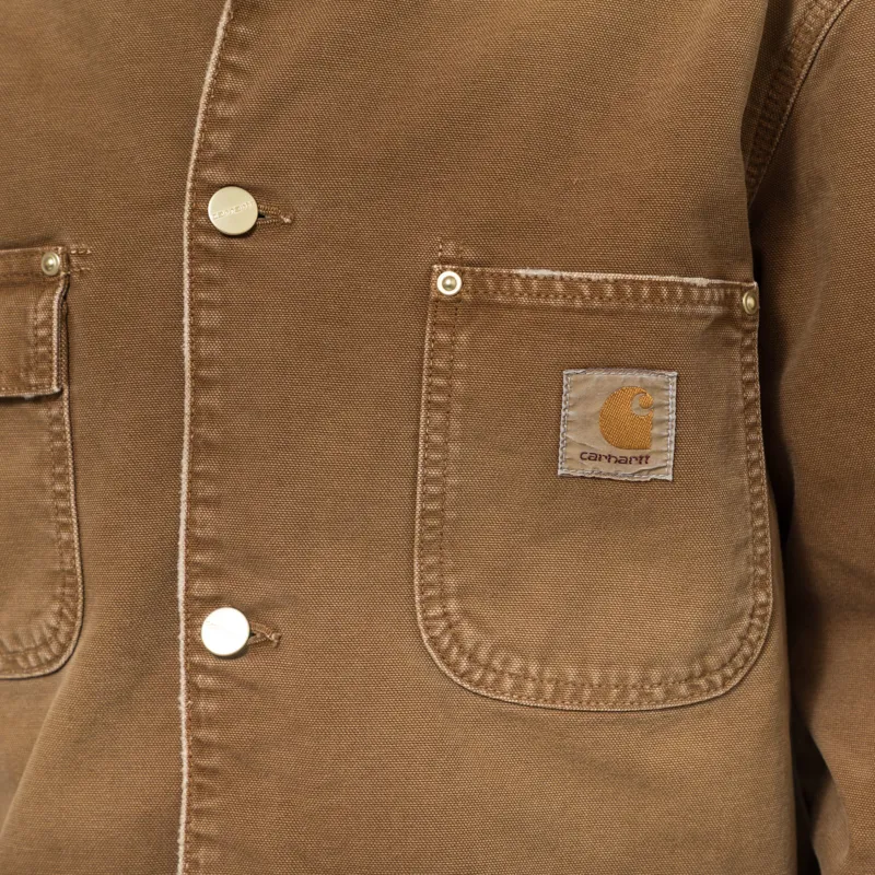 Carhartt WIP OG Chore Coat Hamilton Brown Destroy Wash-5