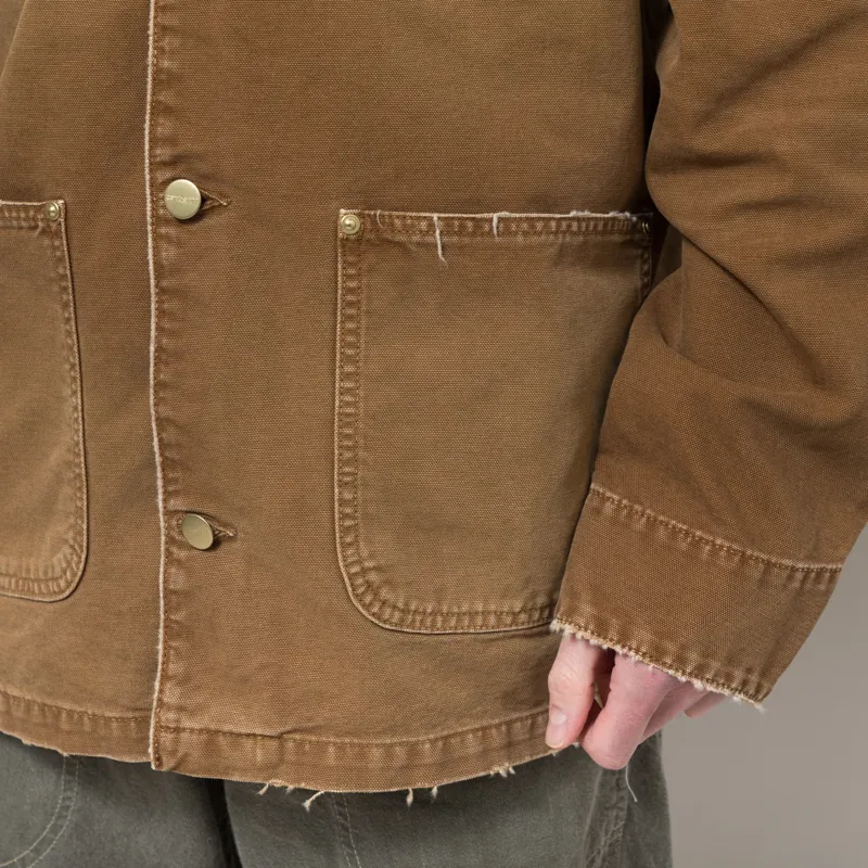 Carhartt WIP OG Chore Coat Hamilton Brown Destroy Wash-8