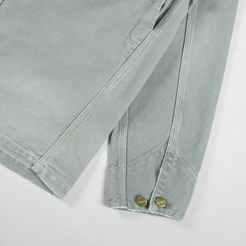 Carhartt WIP OG Chore Coat Shady Green Destroy Wash-9