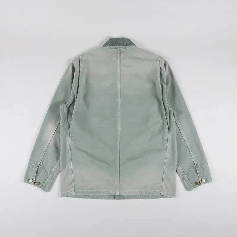 Carhartt WIP OG Chore Coat Shady Green Destroy Wash-1