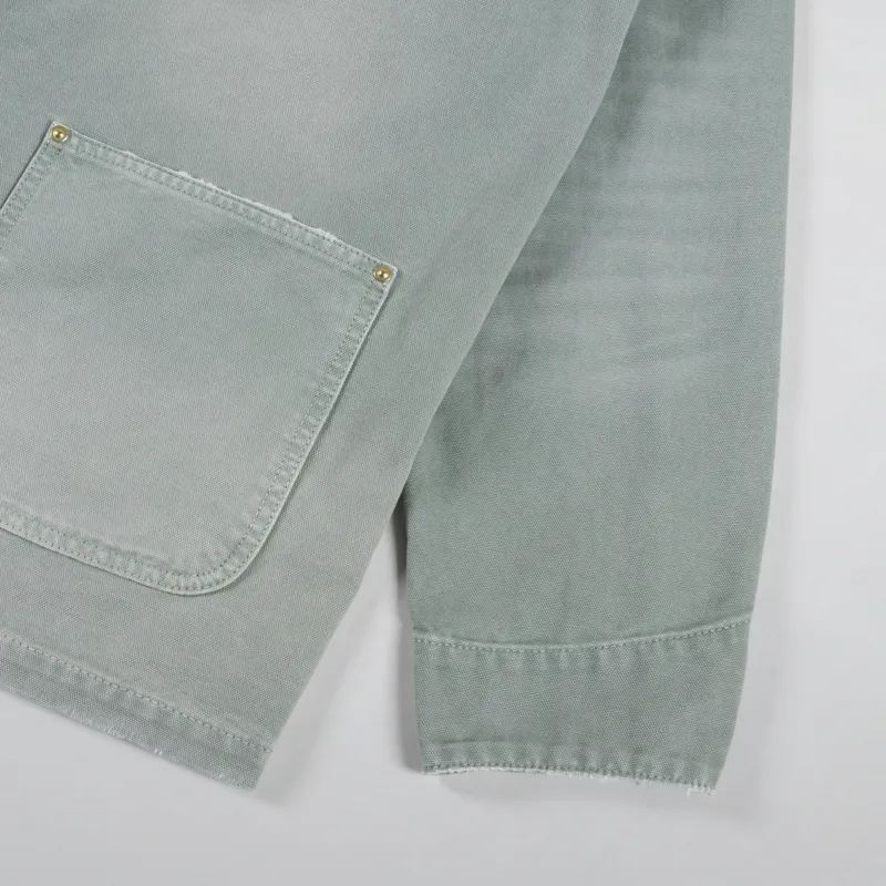Carhartt WIP OG Chore Coat Shady Green Destroy Wash-8