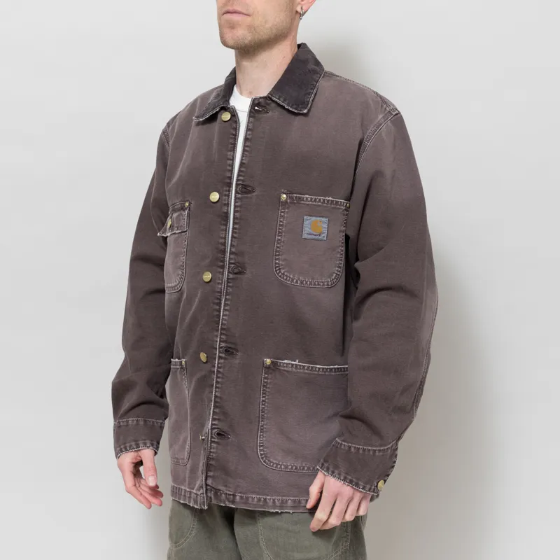 Carhartt WIP OG Chore Coat Tobacco Destroy Wash-1