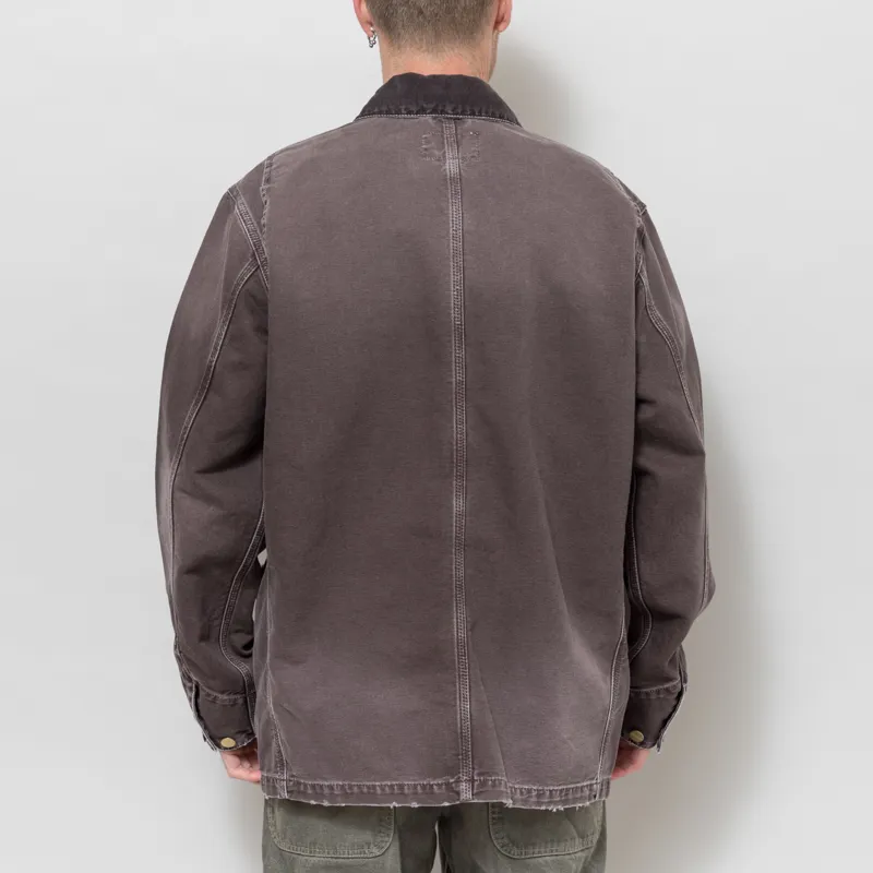 Carhartt WIP OG Chore Coat Tobacco Destroy Wash-2