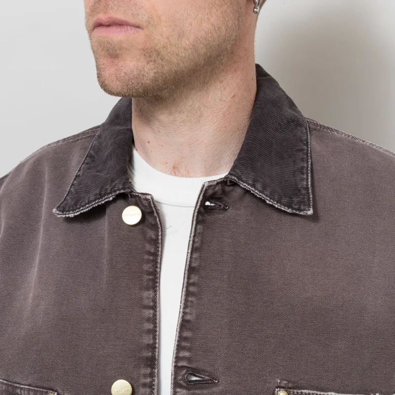Carhartt WIP OG Chore Coat Tobacco Destroy Wash-3