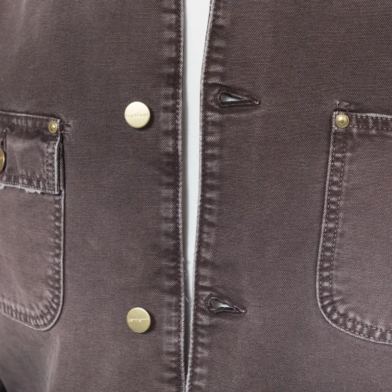 Carhartt WIP OG Chore Coat Tobacco Destroy Wash-5