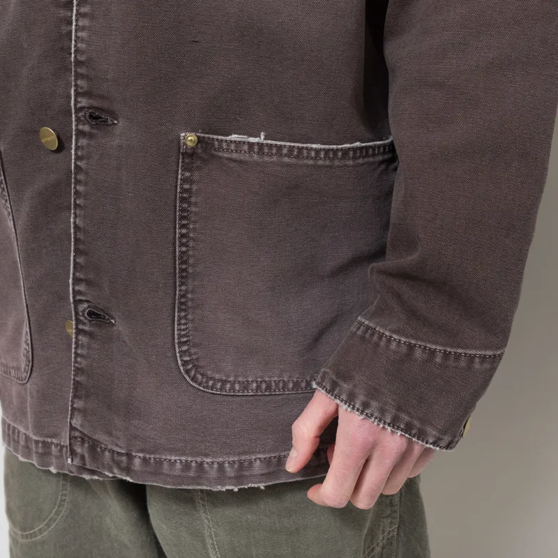 Carhartt WIP OG Chore Coat Tobacco Destroy Wash-8