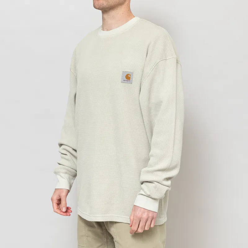 Carhartt WIP Long Sleeve Vista Waffle T Shirt Fleur De Sel-1