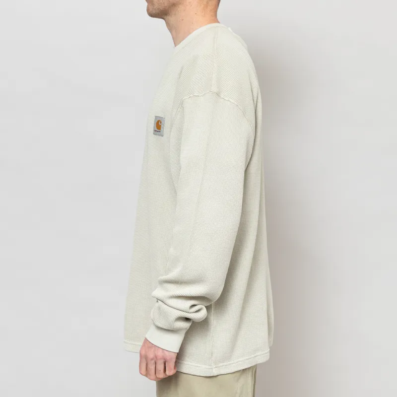 Carhartt WIP Long Sleeve Vista Waffle T Shirt Fleur De Sel-2