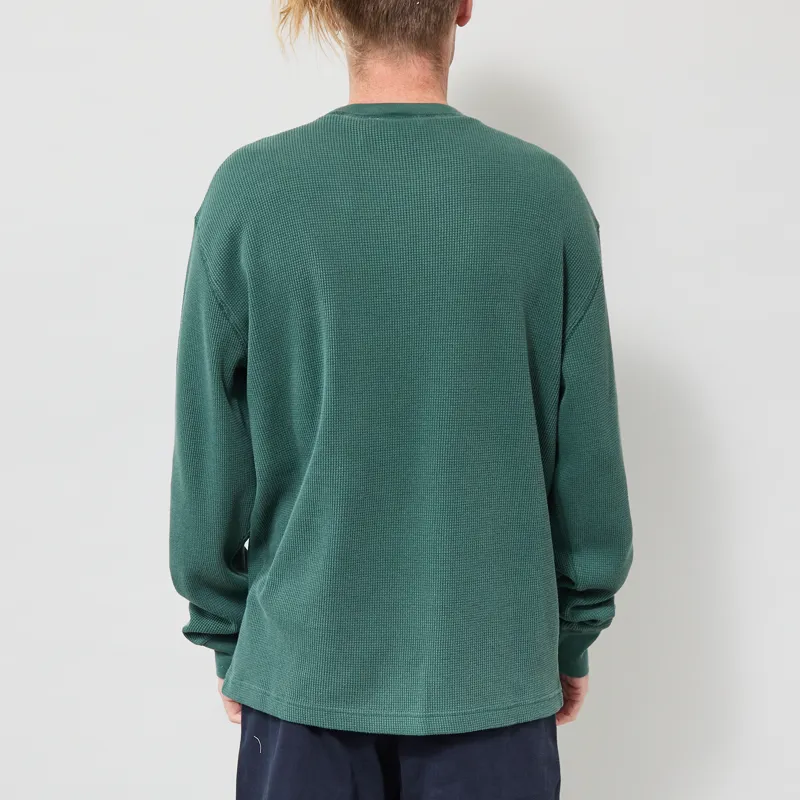 Carhartt WIP Long Sleeve Vista Waffle T Shirt Dark Scarab-2