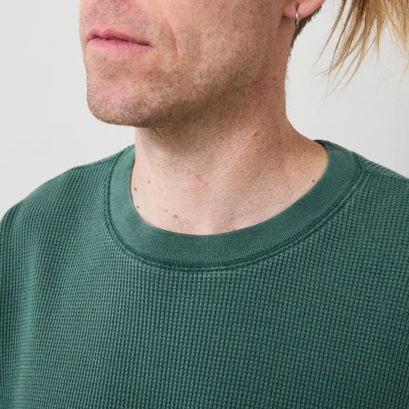 Carhartt WIP Long Sleeve Vista Waffle T Shirt Dark Scarab-3