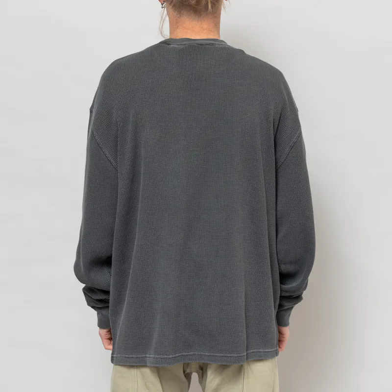 Carhartt WIP Long Sleeve Vista Waffle T Shirt Black-3