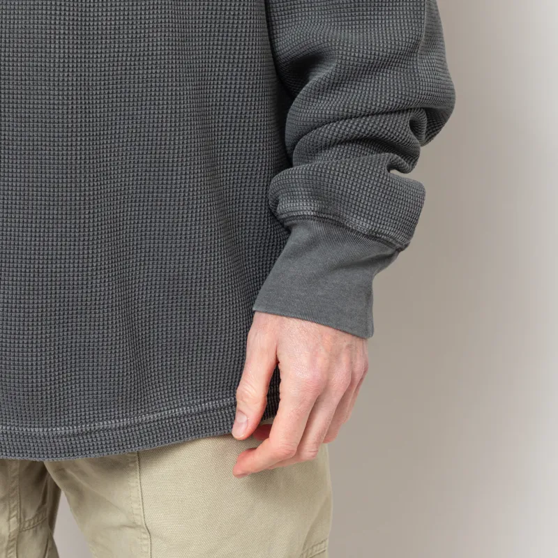 Carhartt WIP Long Sleeve Vista Waffle T Shirt Black-7