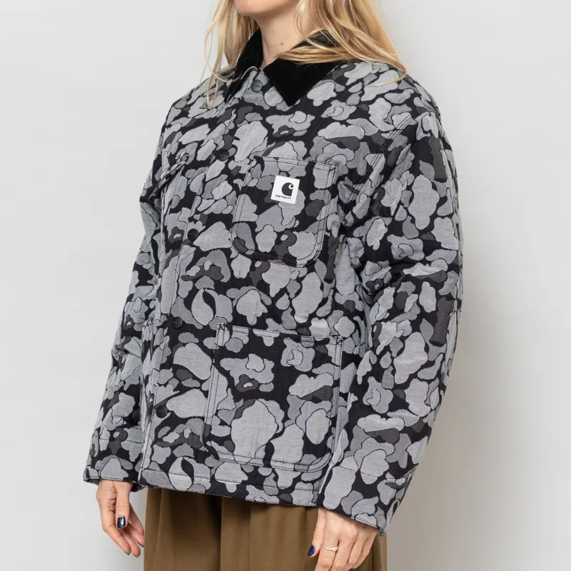 Carhartt WIP Womens Tapestry Chore Coat Camo Duck Jacquard Black-1