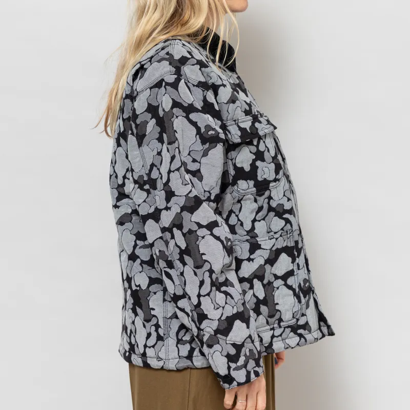 Carhartt WIP Womens Tapestry Chore Coat Camo Duck Jacquard Black-4