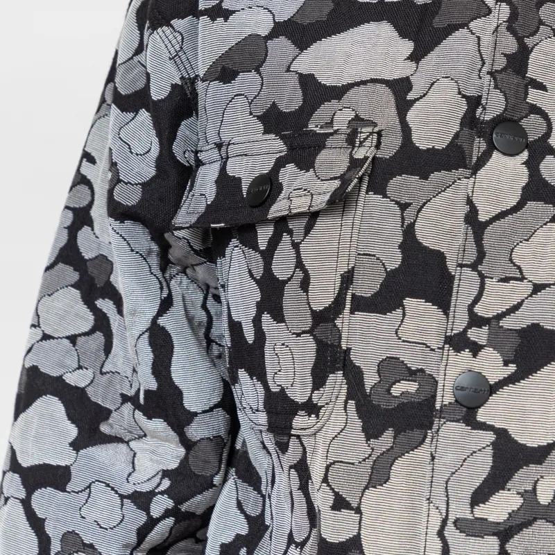 Carhartt WIP Womens Tapestry Chore Coat Camo Duck Jacquard Black-10