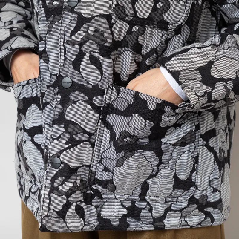 Carhartt WIP Womens Tapestry Chore Coat Camo Duck Jacquard Black-8