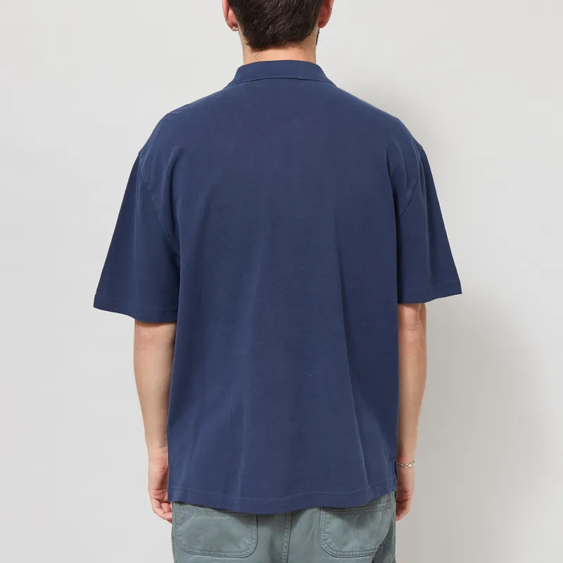 Carhartt WIP Wayne Polo Dark Navy Garment Dyed-2