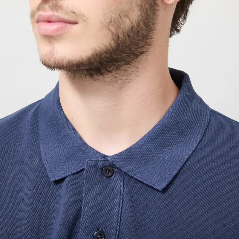 Carhartt WIP Wayne Polo Dark Navy Garment Dyed-3
