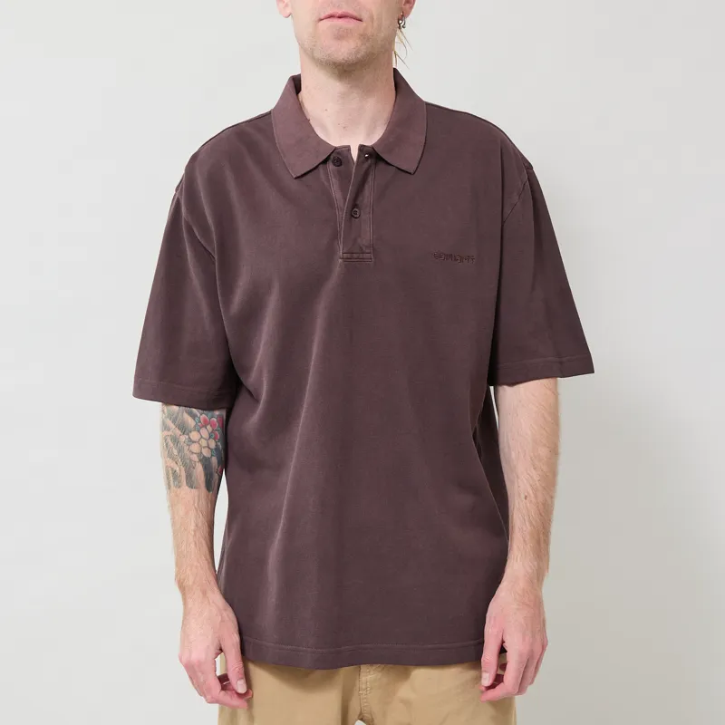 Carhartt WIP Wayne Polo Palisander Garment Dyed