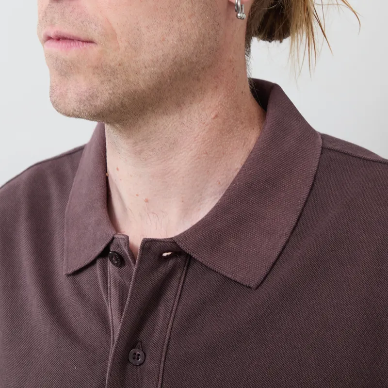 Carhartt WIP Wayne Polo Palisander Garment Dyed-3