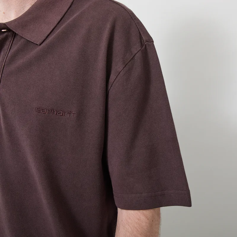 Carhartt WIP Wayne Polo Palisander Garment Dyed-4