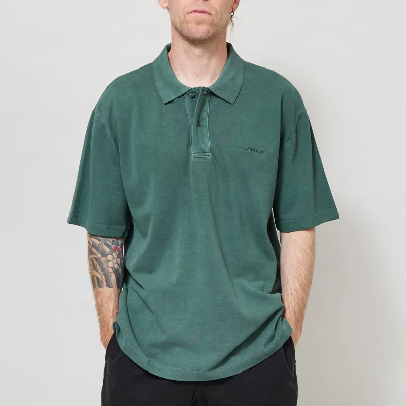 Carhartt WIP Wayne Polo Dark Scarab Garment Dyed