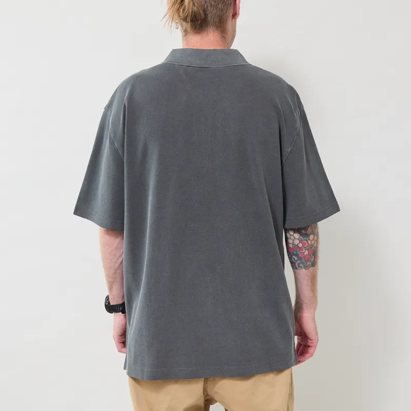 Carhartt WIP Wayne Polo Black Garment Dyed-2