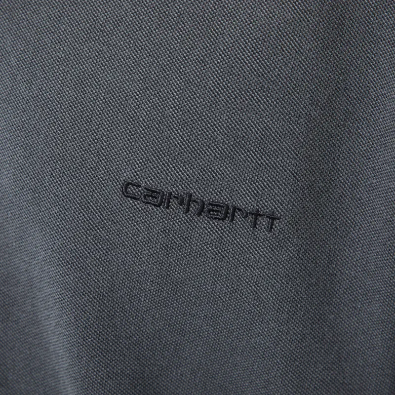 Carhartt WIP Wayne Polo Black Garment Dyed-4