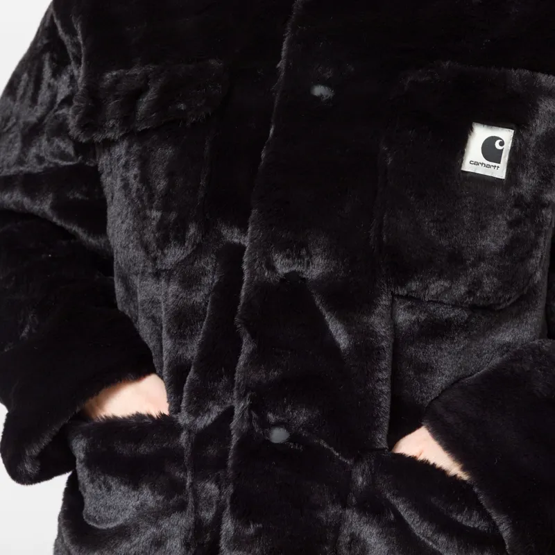 Carhartt WIP Womens Olney Michigan Coat Black-7