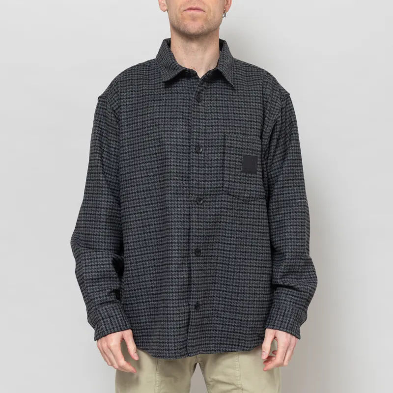 Carhartt WIP Long Sleeve Lowis Shirt Houndstooth Grey Heather