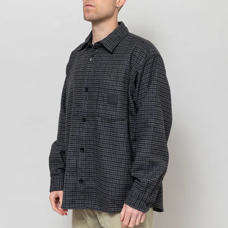 Carhartt WIP Long Sleeve Lowis Shirt Houndstooth Grey Heather-1