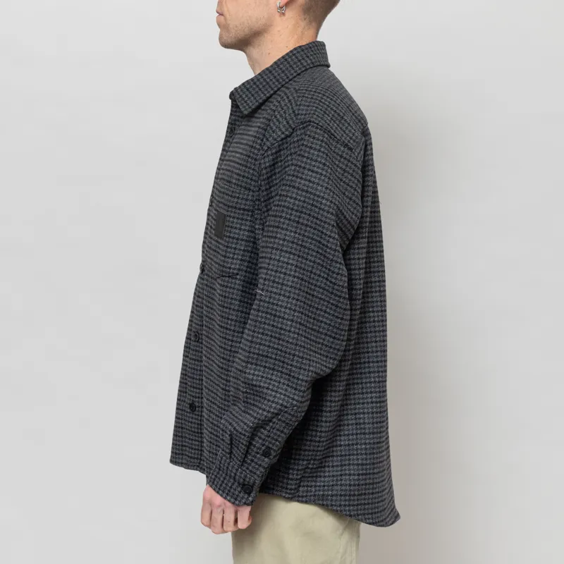 Carhartt WIP Long Sleeve Lowis Shirt Houndstooth Grey Heather-2