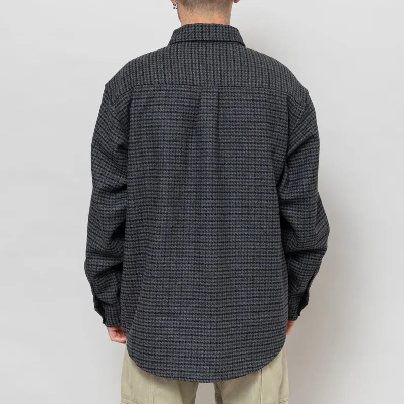 Carhartt WIP Long Sleeve Lowis Shirt Houndstooth Grey Heather-3