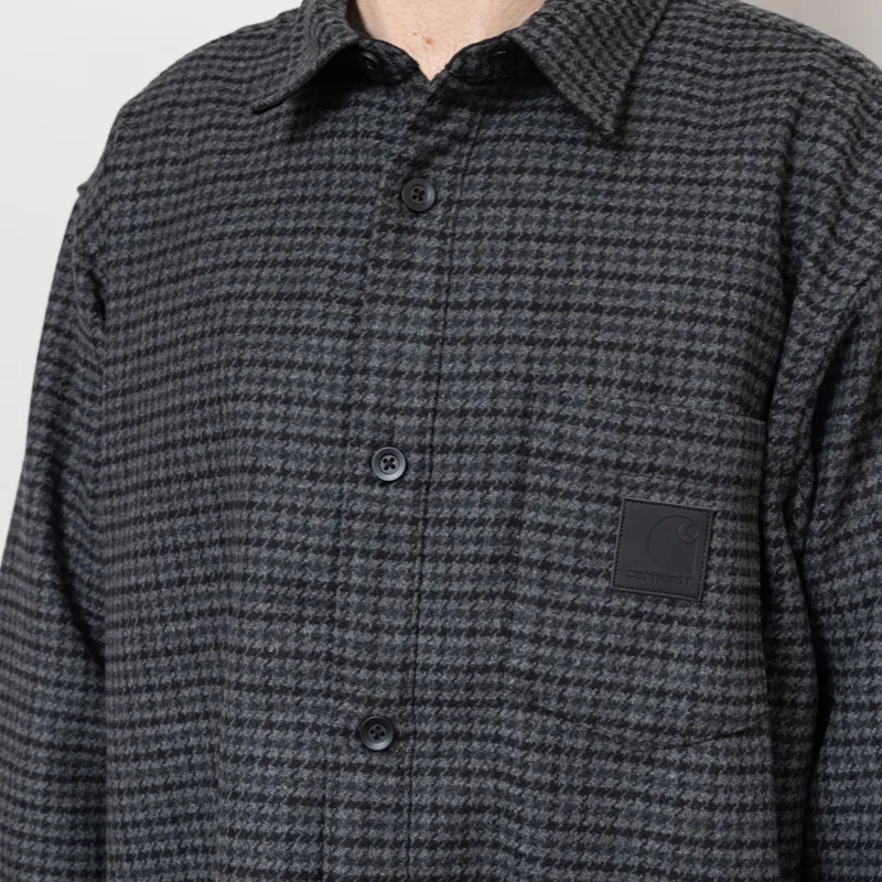 Carhartt WIP Long Sleeve Lowis Shirt Houndstooth Grey Heather-6