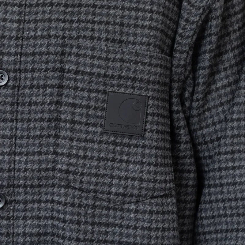 Carhartt WIP Long Sleeve Lowis Shirt Houndstooth Grey Heather-7