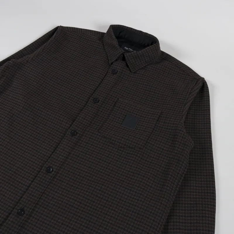 Carhartt WIP Long Sleeve Lowis Shirt Houndstooth Vitola Heather-2