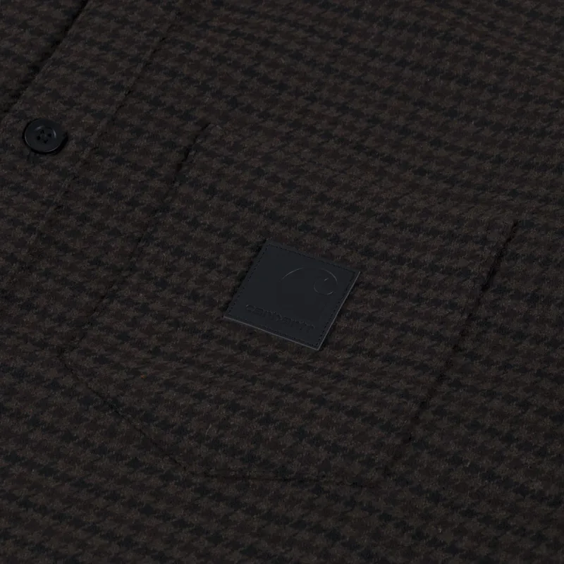 Carhartt WIP Long Sleeve Lowis Shirt Houndstooth Vitola Heather-5