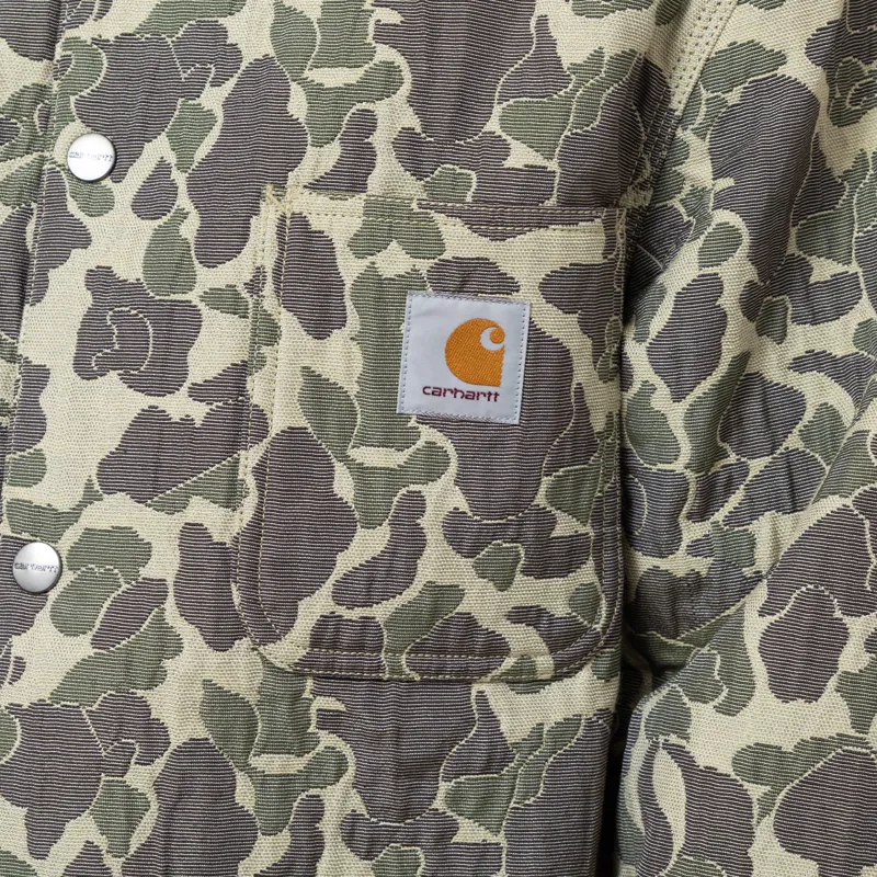 Carhartt WIP Tapestry Chore Coat Camo Duck Jacquard Green-9