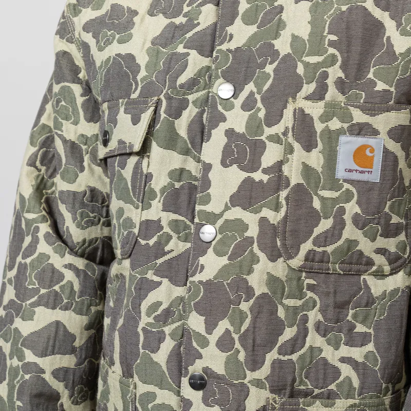 Carhartt WIP Tapestry Chore Coat Camo Duck Jacquard Green-8