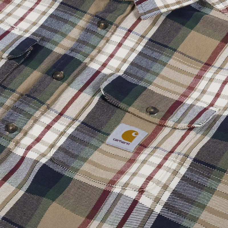Carhartt WIP Tamblyn Shirt Leather Check-5