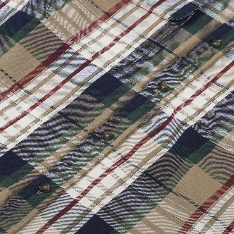 Carhartt WIP Tamblyn Shirt Leather Check-6