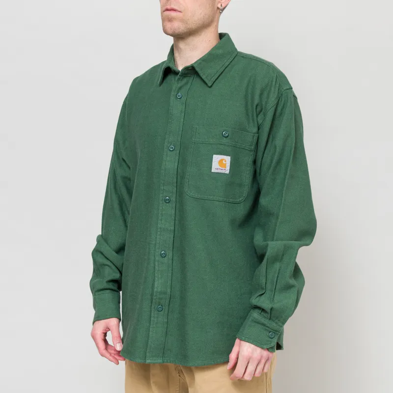 Carhartt WIP Long Sleeve Edgar Shirt Sycamore Tree Wax-1